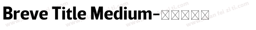 Breve Title Medium字体转换